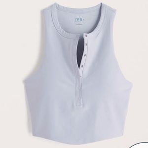 Abercrombie YPB Periwinkle Henley Slim Tank